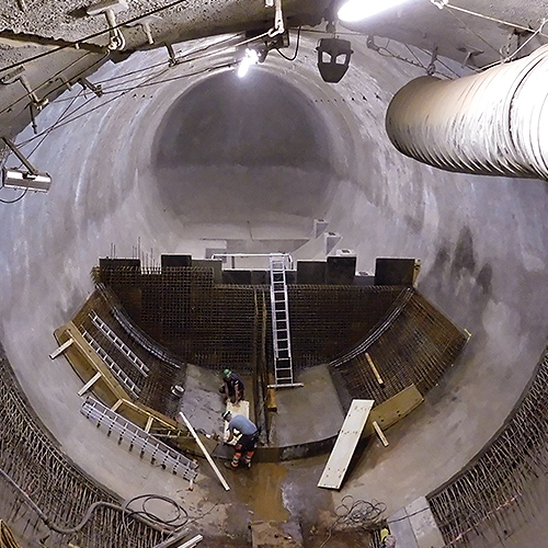 Image de project - mine Kidd Creek - 4,200 tonnes de b&eacute;ton projet&eacute; plac&eacute;